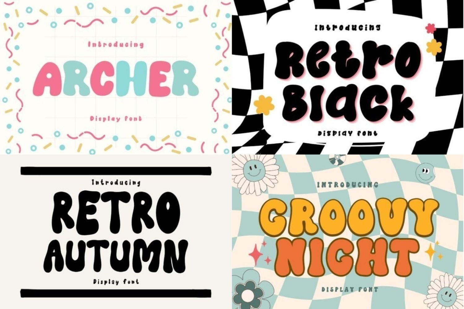 44款可爱迷幻复古英文艺术字体合集